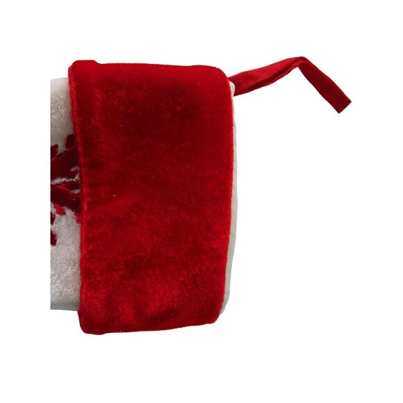 Small Decorative Velvet Christmas Stockings Embroidered Snowflake GUC Three - Picture 14 of 16